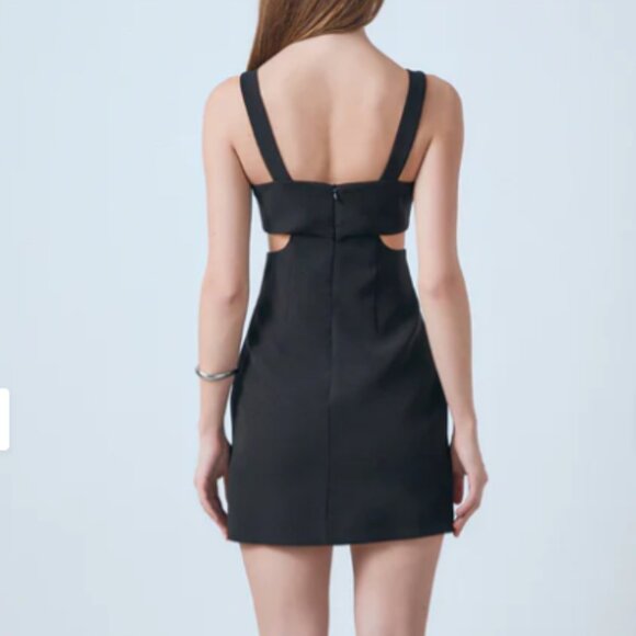 Endless Rose Black XS Mini Bodycon Cutout - Picture 2 of 5